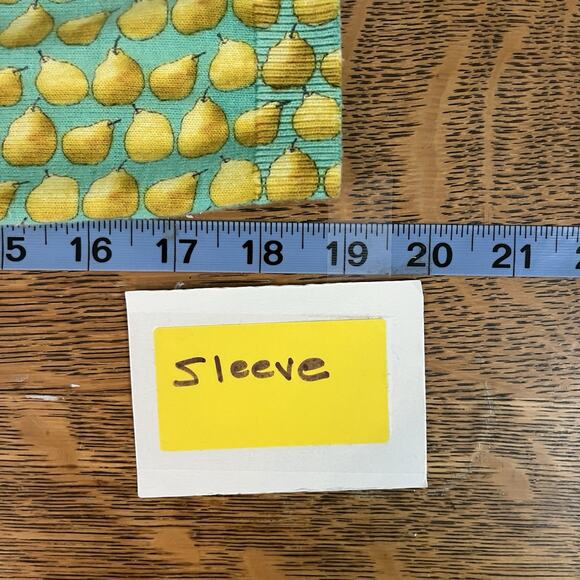 Talbots Women's Green Pear Print Button-Back 3/4 Sleeve Sweater L Preppy Classic - Picture 7 of 9